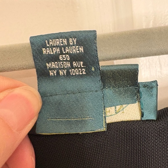 Vintage Lauren Ralph Lauren Black Midi Dress 90s Minimalist Medium - Picture 4 of 4